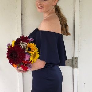 Size 00 Alyce Paris Navy Blue Two Piece dress